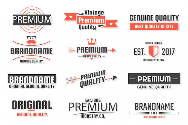 Vector logo retro vintage para banner