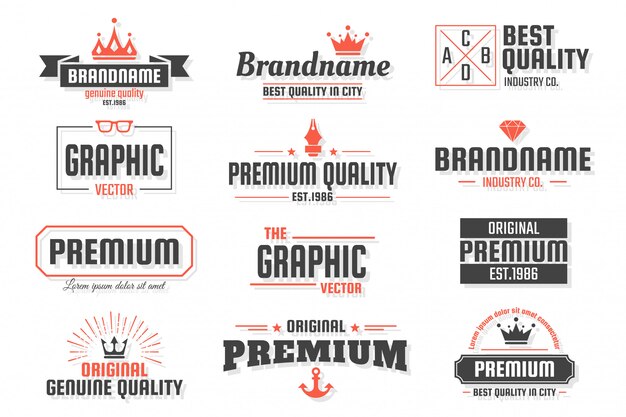 Logo retro vintage para banner