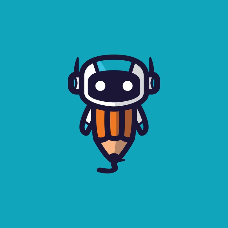 Vector logo robot robot