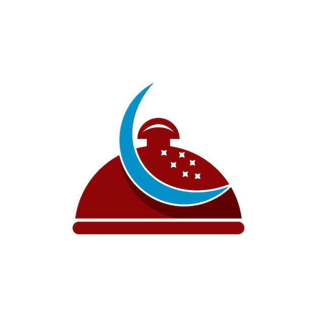 Un logo rojo y azul para la celebración de la víspera de año nuevo