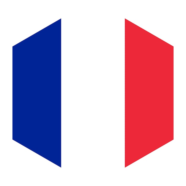 Un logo rojo, blanco y azul para Francia.