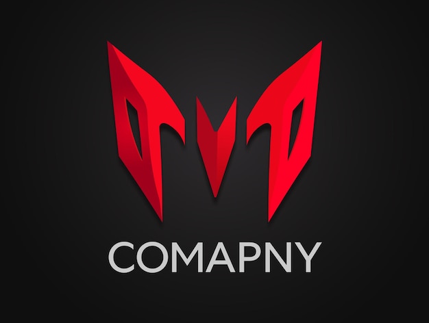 Logo rojo sobre un fondo negro