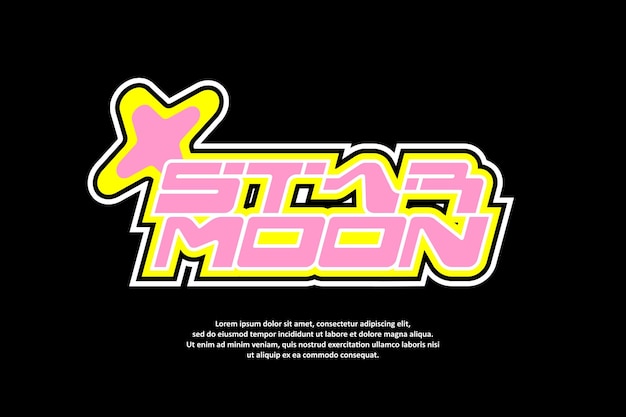 Un logo rosa y amarillo para sita moon.