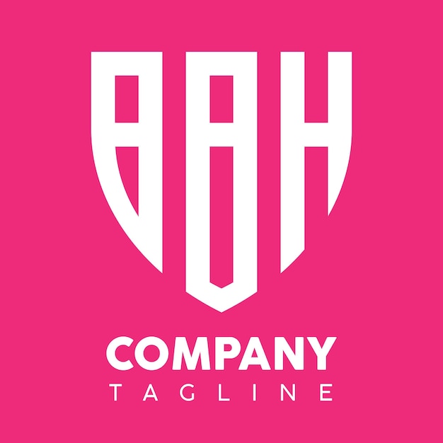 Un logo rosa y blanco para una empresa llamada BBH