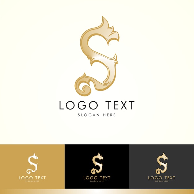 Logo S, Monogram S, Gold, Vector S, Logo Design