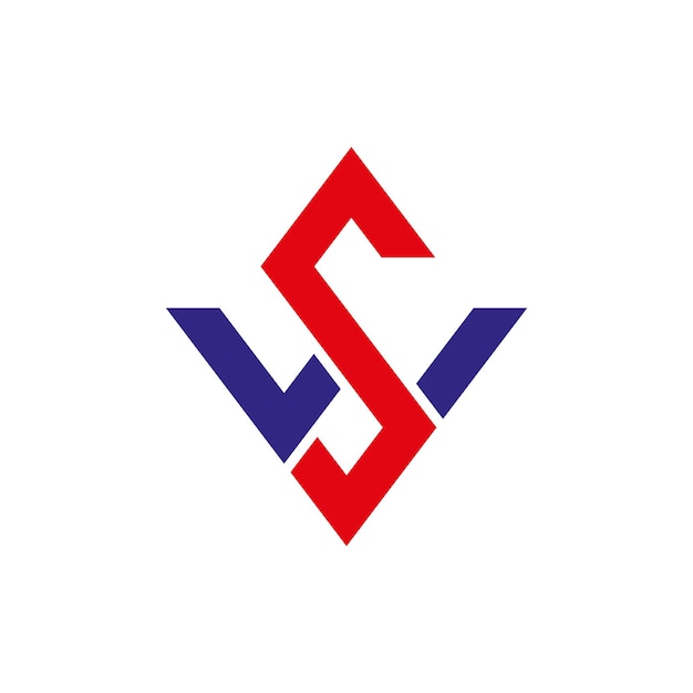 Un logo para s y s que es rojo y azul.