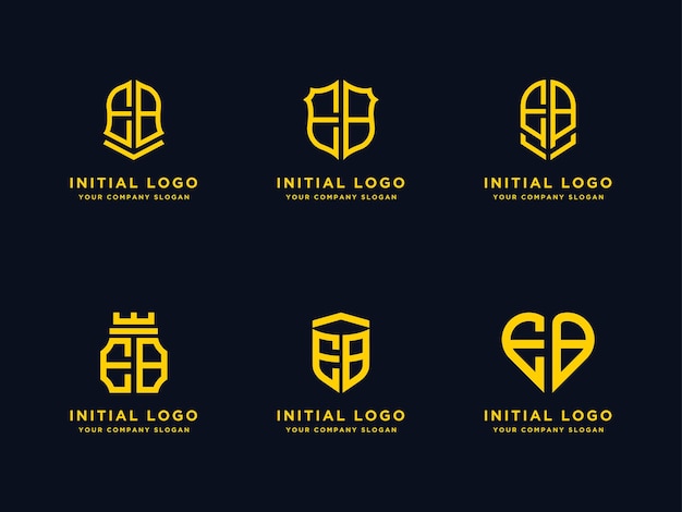 Logo Set EB diseño gráfico moderno, diseño de logotipo inspirador para todas las empresas. -Vectores