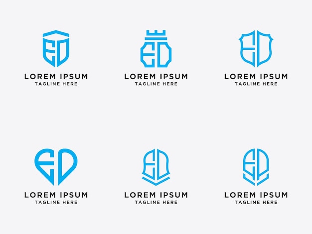 Logo set ed diseño gráfico moderno, diseño de logotipo inspirador para todas las empresas. -vectores