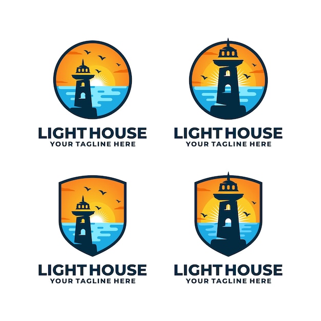Logo set faro vector