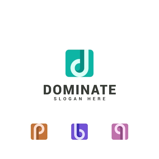 Logo simple creativo letra D