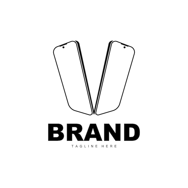 Logo Smartphone Electrónica Moderna Diseño Tienda Smartphone Vector Artículos Electrónicos