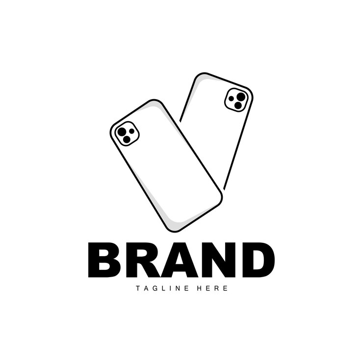 Vector logo smartphone electrónica moderna diseño tienda smartphone vector artículos electrónicos