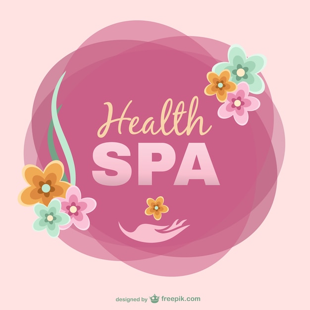 Vector logo de spa con flores