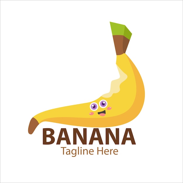 Logo para su negocio con lindo personaje de plátano