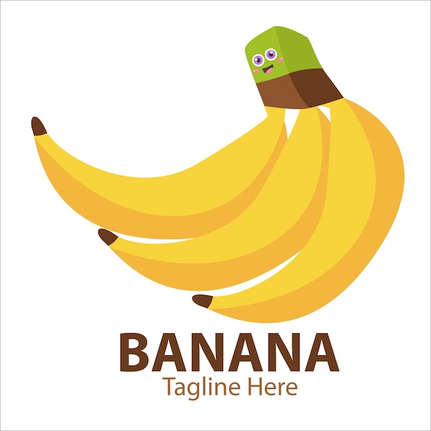 Logo para su negocio con lindo personaje de plátano