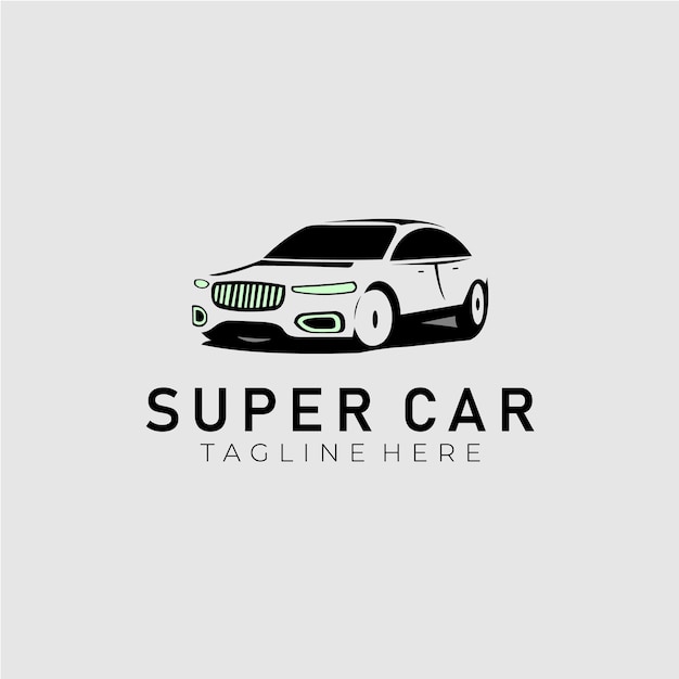 Un logo para un súper auto con el logo de un auto