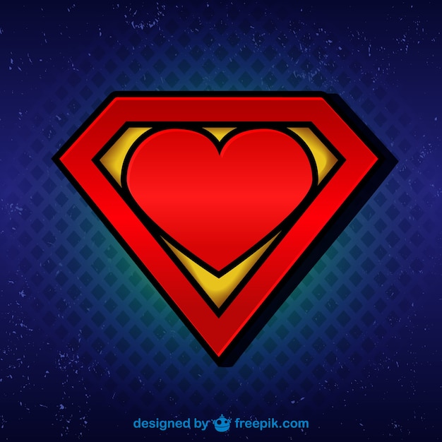 Vector logo de superman con corazón