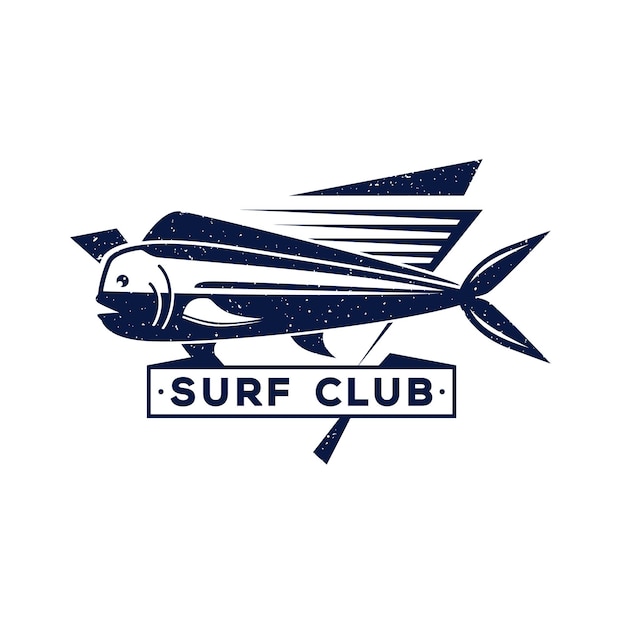 Logo de surf Vector de diseño de ilustración de surf de verano