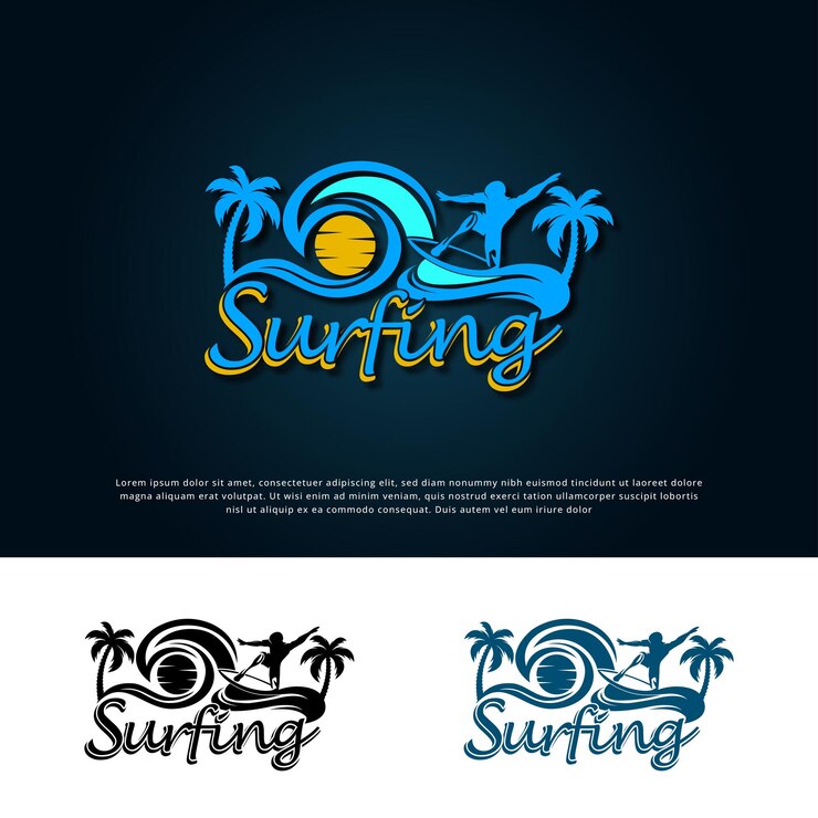 Vector logo de surf