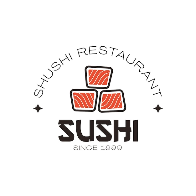 logo de sushi clasico restaurante japones