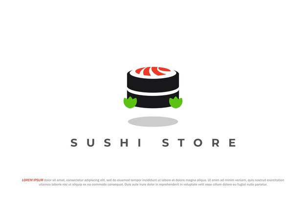 logo sushi tienda comida sashimi japonés