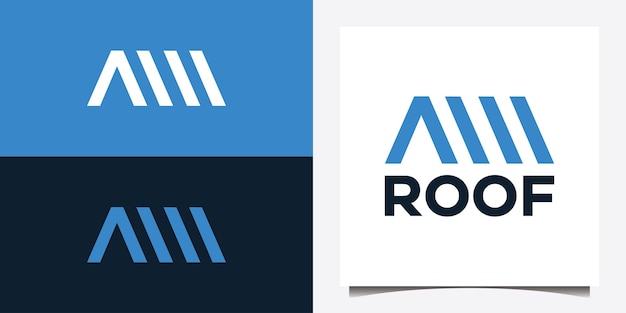 logo de techo con concepto de diseño plano y moderno para marca inmobiliaria