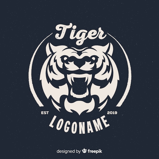 Vector logo tigre feroz