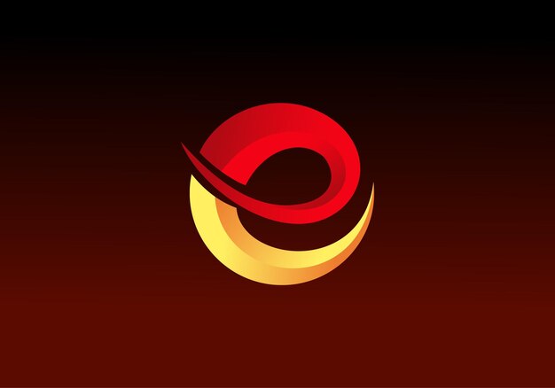 Logo Tipografía Letra E Plantilla de ilustración de vector de oro rojo simple con diseño elegante simple Bueno para cualquier industria
