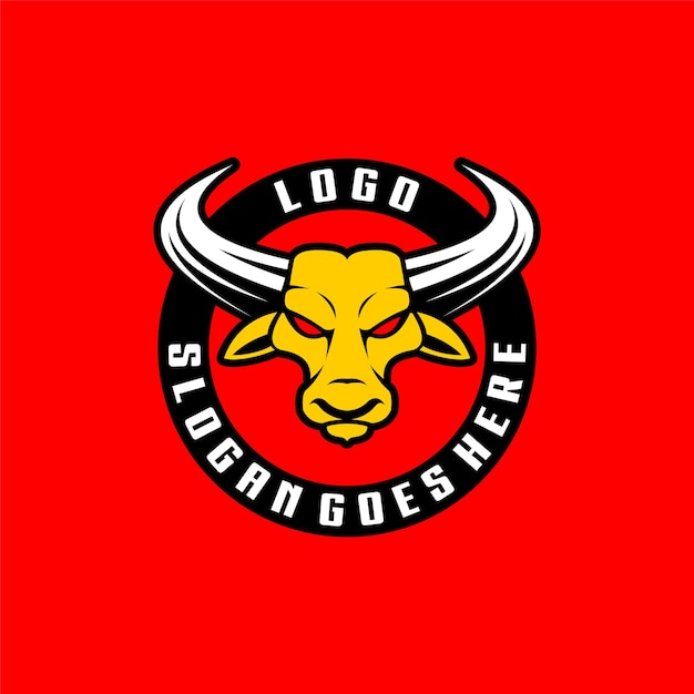 Logo de toro con concepto de letras
