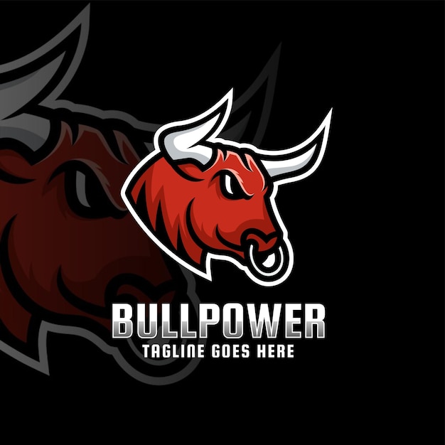 Un logo de toro con el título bullpower