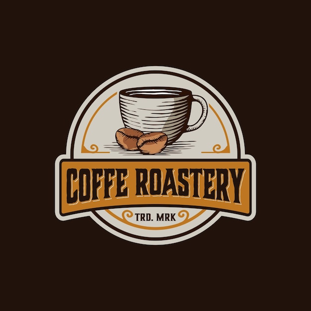 El logo de una tostadora de café con una taza de café