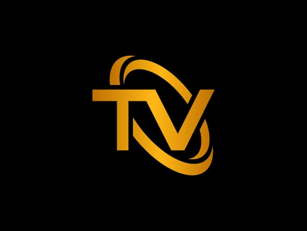 Logo para tv tv con fondo negro