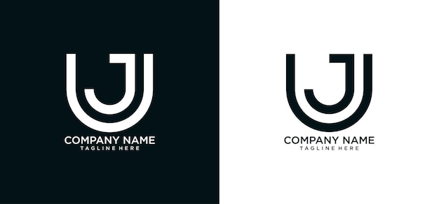 Vector logo uj diseño inicial