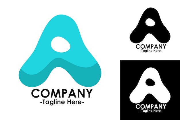 Logo único letra inicial A moderno y profesional