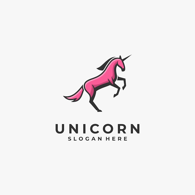 Logo Unicorn Jump Mascot