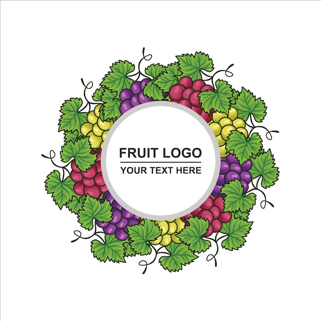 Logo de uva circular