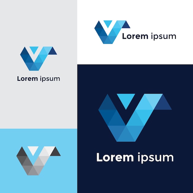 logo V Initial letter design Creative font V template Icon