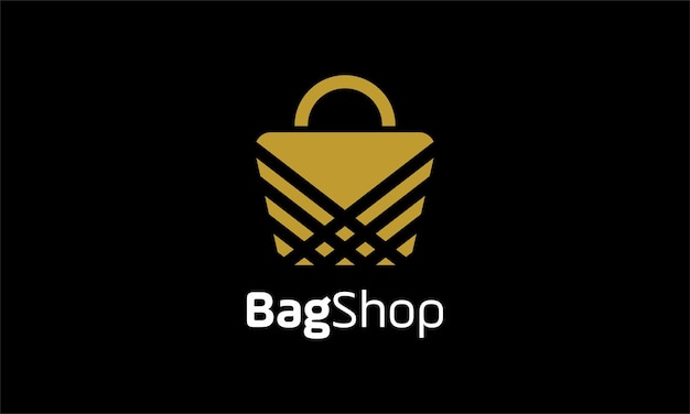 Vector logo vector bolsa de compras diseño minimalista comprar vender tienda minorista comercio electrónico mercado entrega descuento precio centro comercial tienda de moda marca internet venta minorista