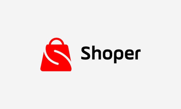Logo vector bolsa de compras diseño minimalista comprar vender tienda minorista comercio electrónico mercado entrega descuento precio centro comercial tienda de moda marca internet venta minorista