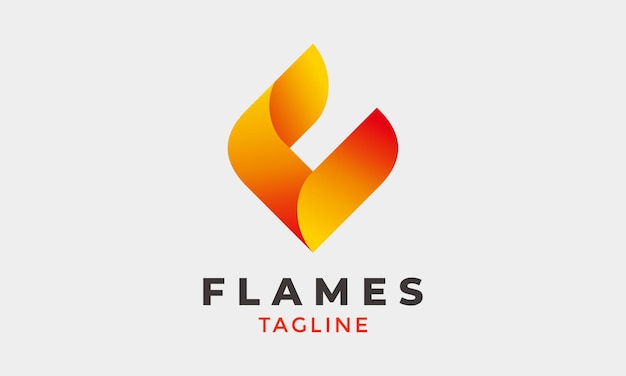 Logo vector diamante llamas color diseño minimalista moda estilista creativo