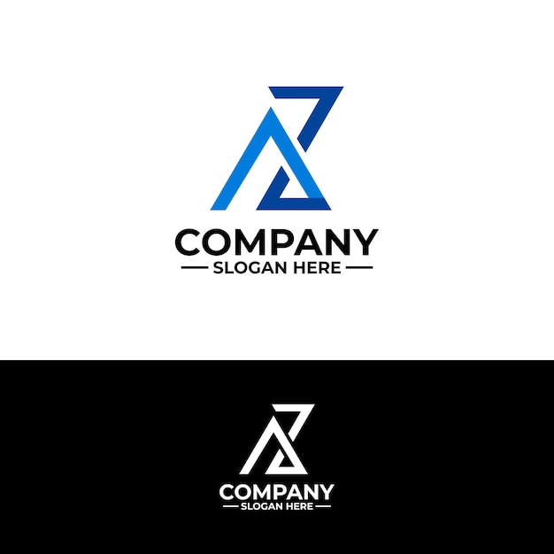 logo vector letra inicial az