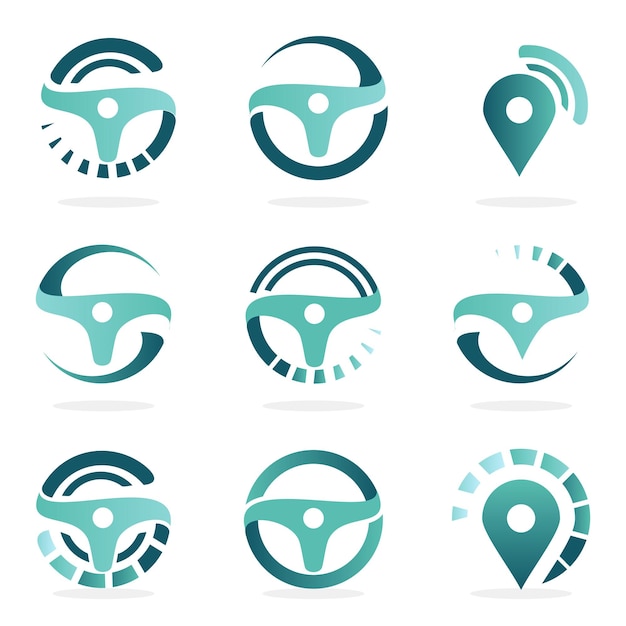 Logo Vector Set Conductor Volante