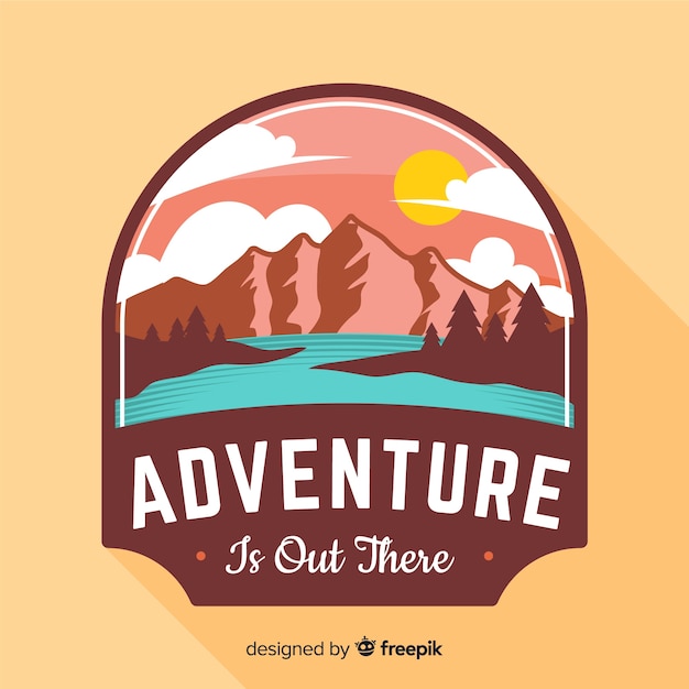 Logo vintage de aventura