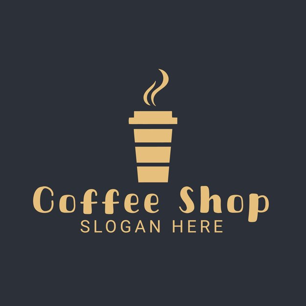 Logo vintage de cafetería