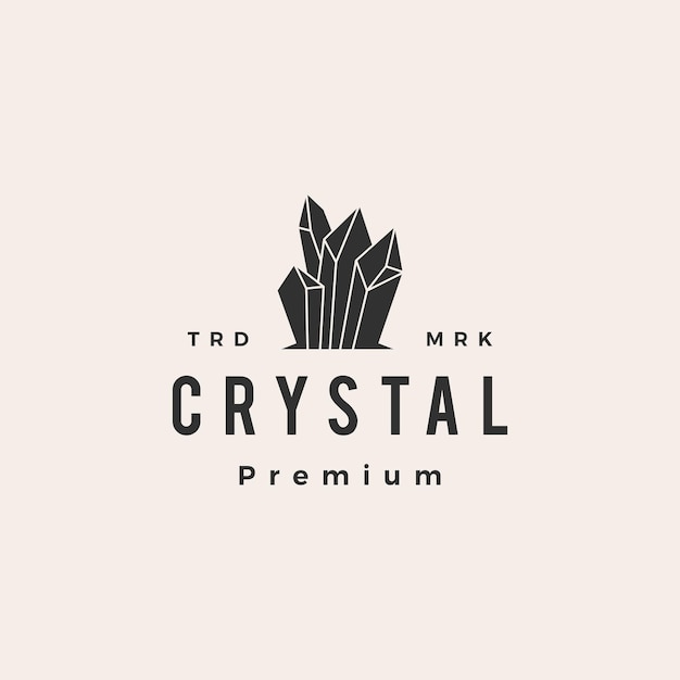 Logo vintage cristal hipster