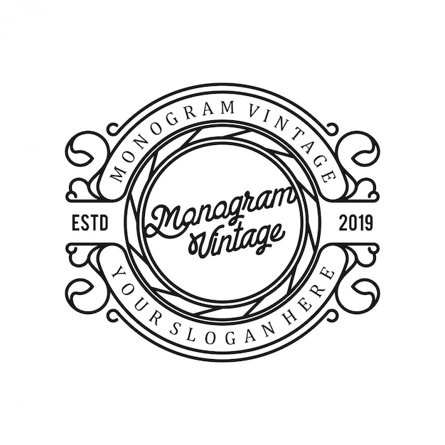 Vector logo vintage para etiquetas de comida / bebida o restaurantes y cafés.