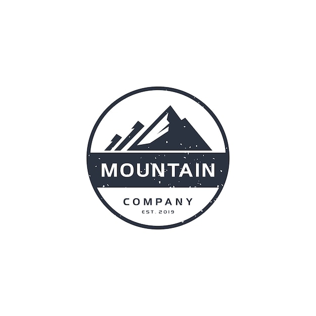 Logo vintage de montaña