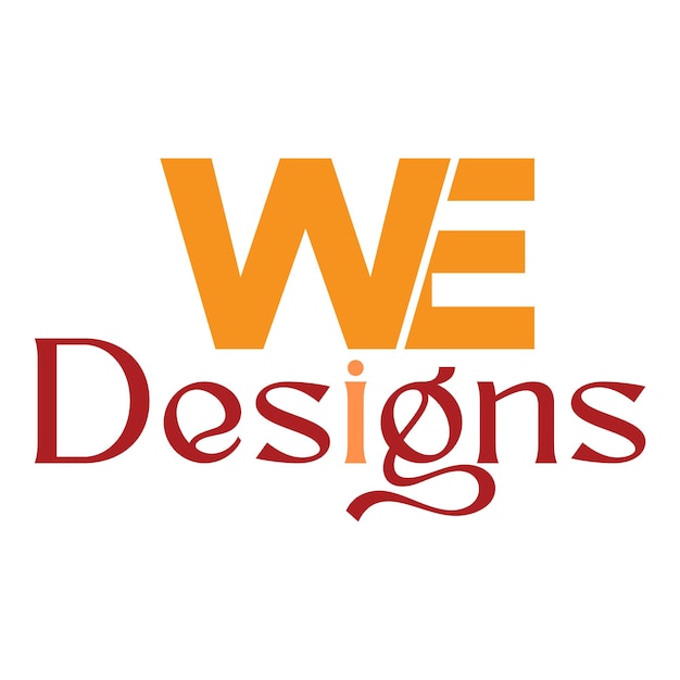 Vector un logo para we designs que diga we designs.