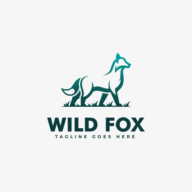 Logo Wild Fox estilo colorido degradado.