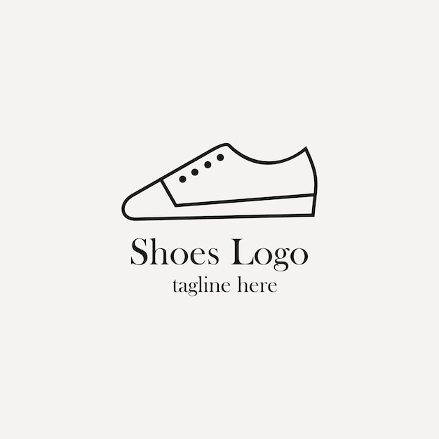 logo zapatos eslogan aquí diseño arte plantilla